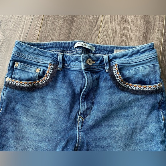 Mavi jeans Tess high rise skinny cropped with fringe and embroidery size 27-28 - Picture 4 of 16